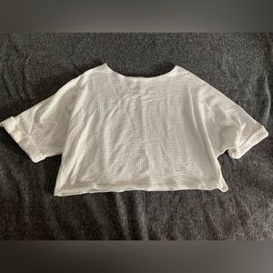 White Textured Women's Top